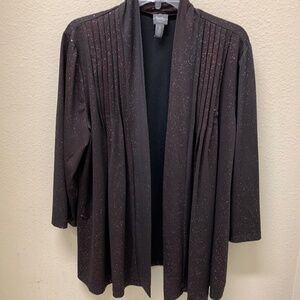 Classy Dark Maroon Tunic Style Jacket with Dainty Flecks of Gold